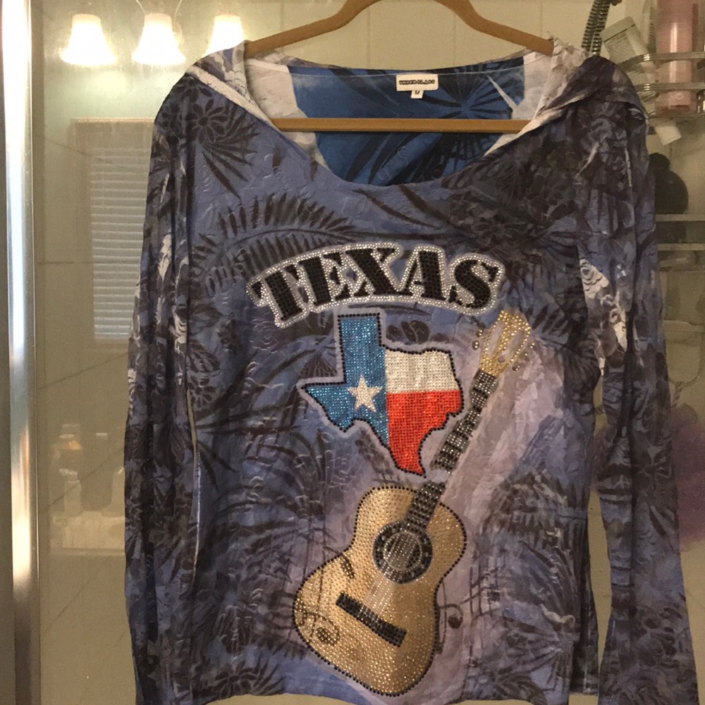 Under Glass sequined Texas hoodie